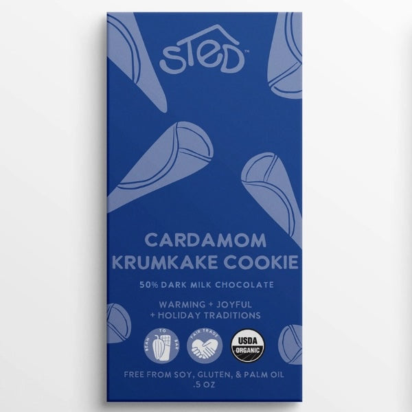 Cardamom Krumkake Cookie Chocolate Bar