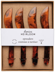 Resin Spreaders -  Bold Tortoiseshell & Dappled Ivory