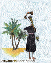 Retro Pelican 8X10 Art Print