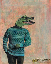 Alligator Retro 8x10" Art Print