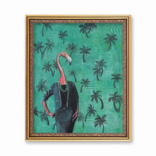 Flamingo Lady Art Print