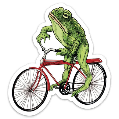 Frog on Bike Sticker