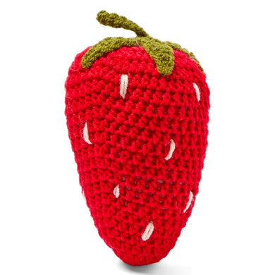 Fair Trade Knit Strawberry Rattle