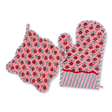 Floral Quilted Oven Mitt & Pot Holders – Bright, Playful Kitchen Essentials
