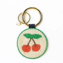Cherries Seed Bead Bag Accessory Key Ring