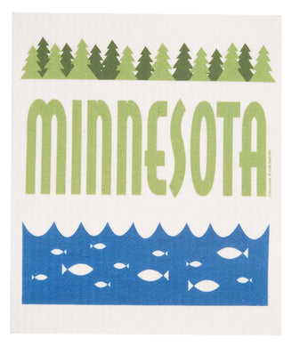 Minnesota Lakes Swedish Dishcloth