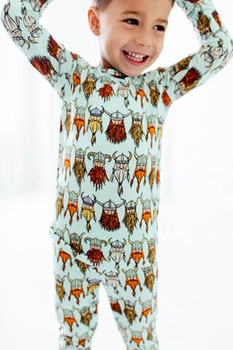 Nordic Dreams Vikings Bamboo Kids Two Piece Pajamas Set