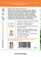 Microgreens, Mild Mix Seed Packets