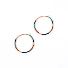 Beaded Hoop Earrings (Multiple Colors)