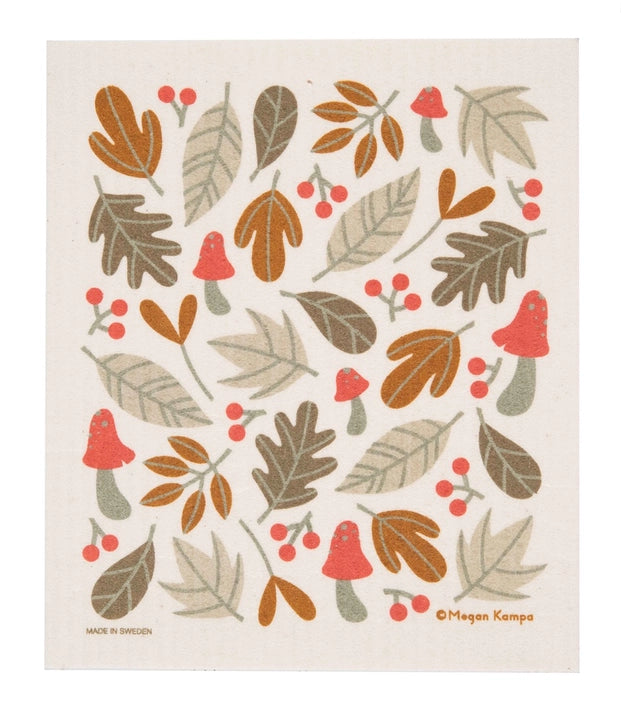 Fall Leaves Swedish Dishcloth