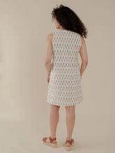 Milan Shift Dress Ivory Ikat