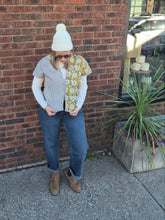 Handmade Quilted Vest – Reversible Floral & Stripe Crop Top