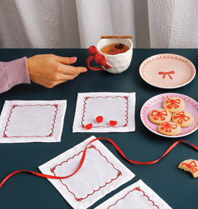 Bowtique Cloth Cocktail Napkins (Set of 4)