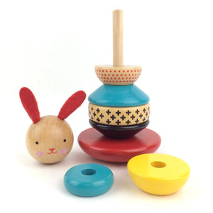 Wooden Rabbit Baby Stacker Toy