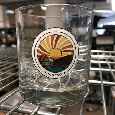 Minnesota Sunrise Whiskey/Rocks Glass