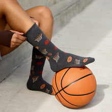 Socks That Support Youth Sports (Gray Basketballs)