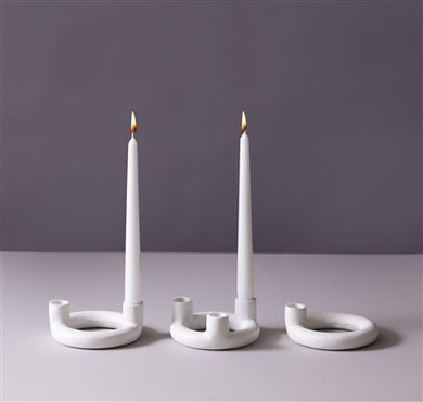 Aluminum Taper Candles (Black Or White)