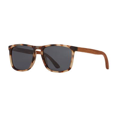 Cail - Matte Ivory Tortoise / Walnut Wood / Smoke Sunglasses