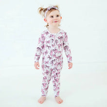 All Tied Up Pink Bows Bamboo Ruffle Convertible Footie Pjs
