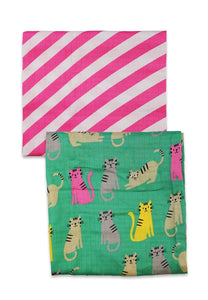 Kitten Organic Muslin Swaddles (2 Piece Set)