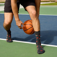 Socks That Support Youth Sports (Gray Basketballs)