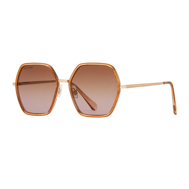 Addyson- Matte Beige /Gold / Smoke Polarized Lens Sunglasses
