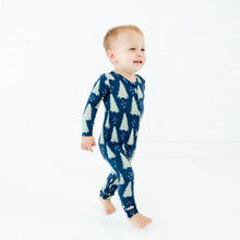 All Spruced Up Bamboo Christmas Trees Convertible Footie Pajamas