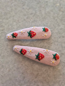 Embroidered Hair Clips – Set of Two (Multiple Styles)