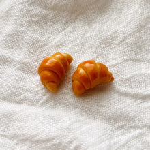 Croissant My Heart Studs | Polymer Clay Food Earrings