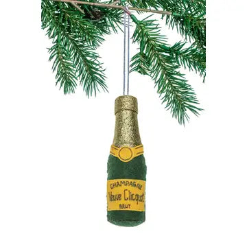 Champagne Bottle Felt Ornament