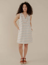 Milan Shift Dress Ivory Ikat