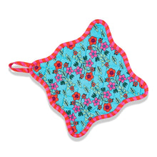 Floral Quilted Oven Mitt & Pot Holders – Bright, Playful Kitchen Essentials