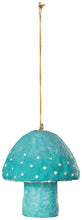Mushroom Gems Paper Mache Christmas Tree Ornaments
