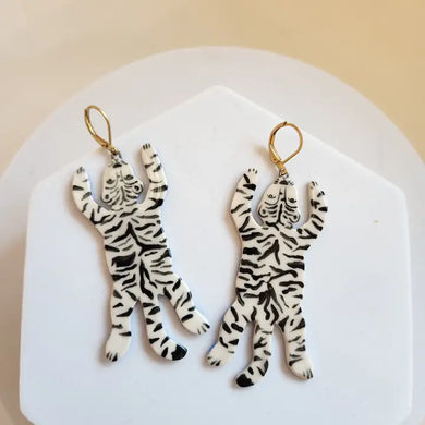 Tiger Rug Statement Earrings