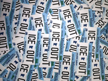 Ice Out Minnesota License Plate Sticker