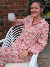 Women’s Cotton Pajama Set – Rose Garden
