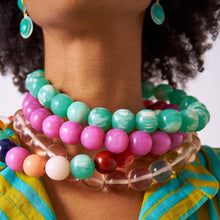 Iris Large Resin Bead Necklace-  Multi