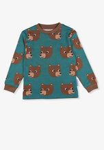 Organic Brown Bear Print Pajamas