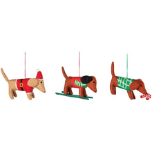 Dashing Dachshunds Felt Christmas Tree Ornaments (Multiple Styles)