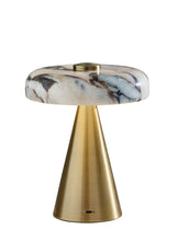 Randy Marble Shade Cordless Table Lamp - Black or Gold (LED)