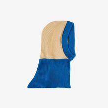 Blue Colorblock Knit Hood