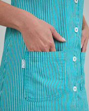 Organic & Recycled Cotton Denim Stripes Pinafore Dress