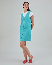 Organic & Recycled Cotton Denim Stripes Pinafore Dress