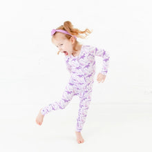 Land Before Bedtime Dinosaur Bamboo Baby Pajamas Convertible Footie - Prehistoric Purple