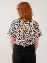 Wren Wrap Top Black & White Floral