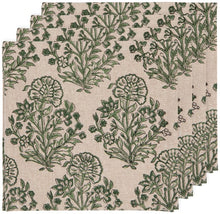 Viridian Block Print Napkins (Set of 4)