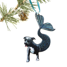 Pitbull Mermaid Christmas Ornament