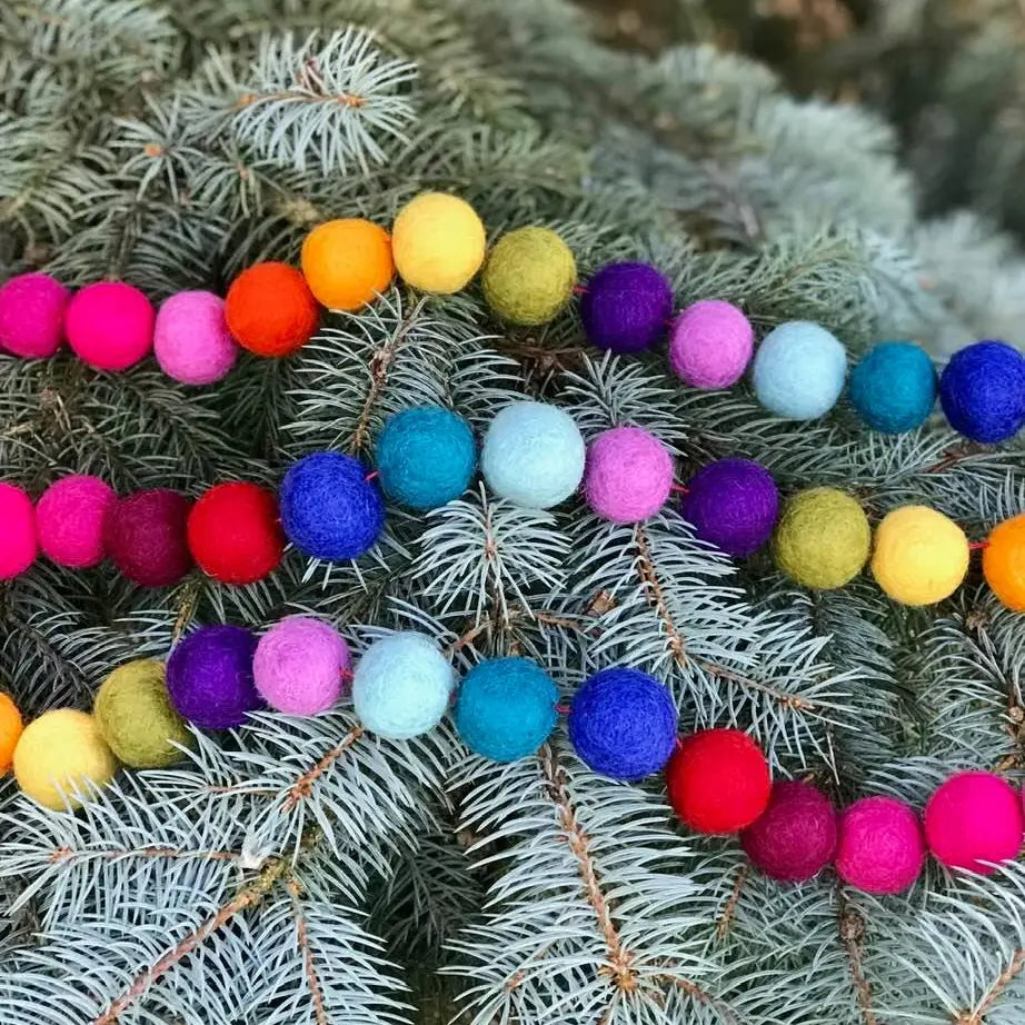Fair Trade Felt Garland Balls (Multiple Styles)