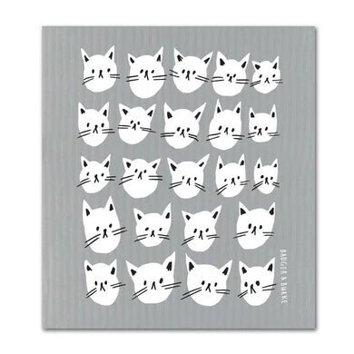 Many Cats Swedish Sponge Cloth