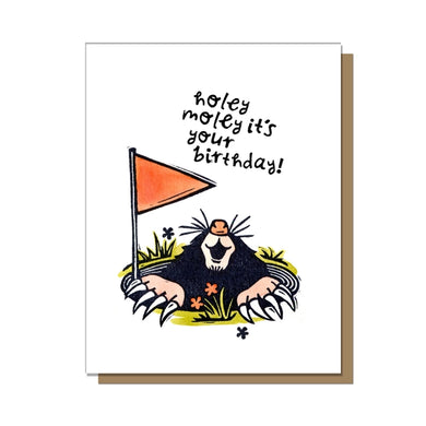 Holey Moley It's Your Birthday Greeting Card